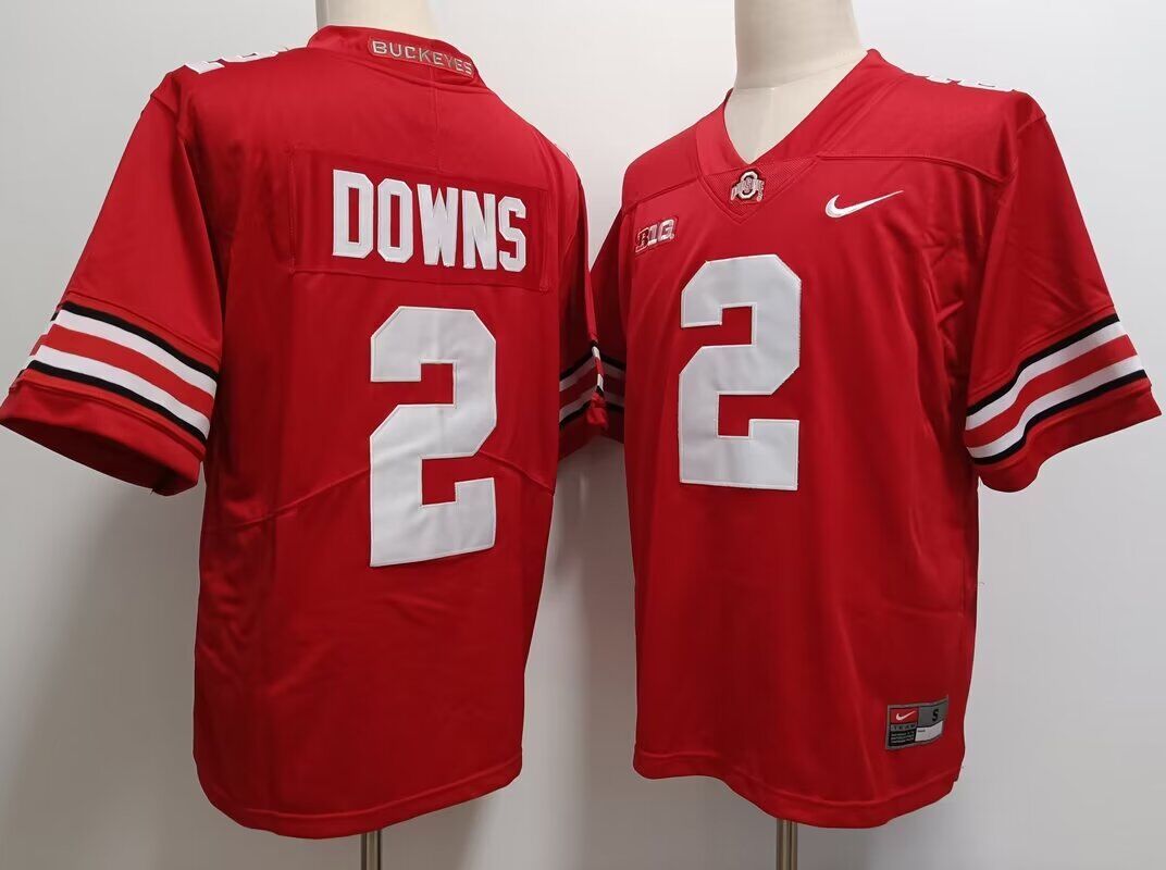 NCAA Men Ohio State Buckeyes #2 Caleb Downs red  Nike jerseys->ncaa teams->NCAA Jersey